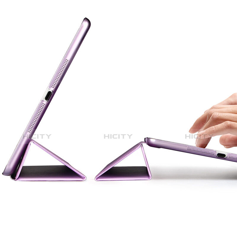 Schutzhülle Stand Tasche Leder L01 für Apple iPad Air Violett