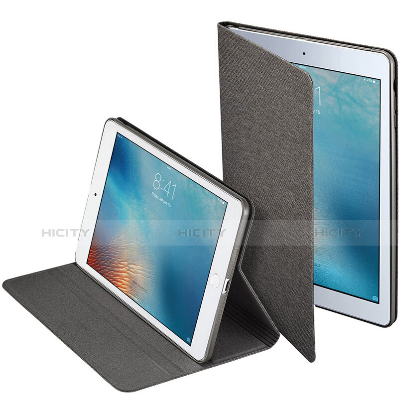 Schutzhülle Stand Tasche Leder L01 für Apple iPad Mini Schwarz