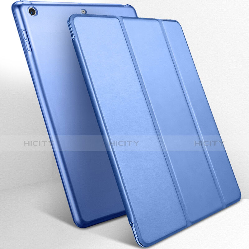 Schutzhülle Stand Tasche Leder L01 für Apple New iPad 9.7 (2017) Blau