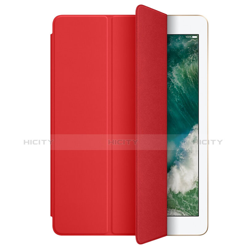 Schutzhülle Stand Tasche Leder L01 für Apple New iPad 9.7 (2017) Rot