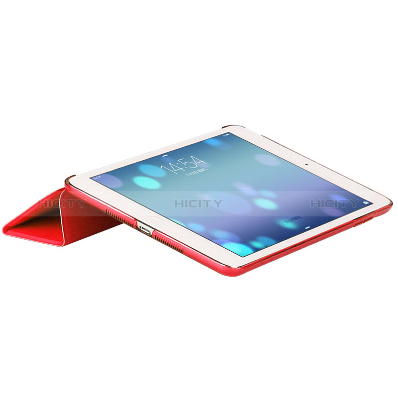 Schutzhülle Stand Tasche Leder L01 für Apple New iPad 9.7 (2018) Rot