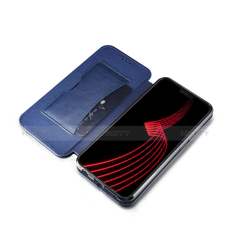 Schutzhülle Stand Tasche Leder L01 für Huawei Honor 10 Blau