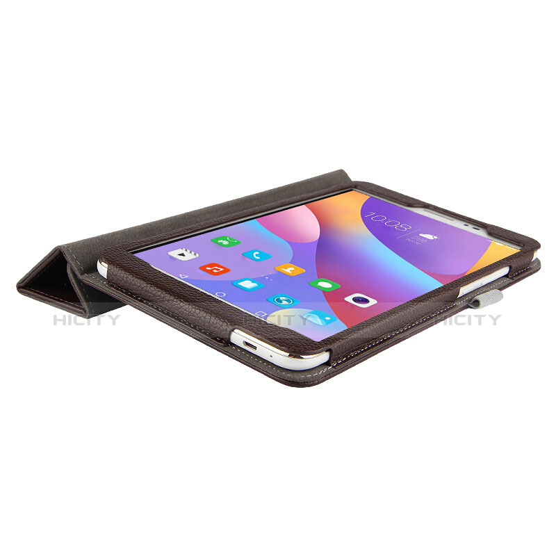 Schutzhülle Stand Tasche Leder L01 für Huawei Honor Pad 2 Braun