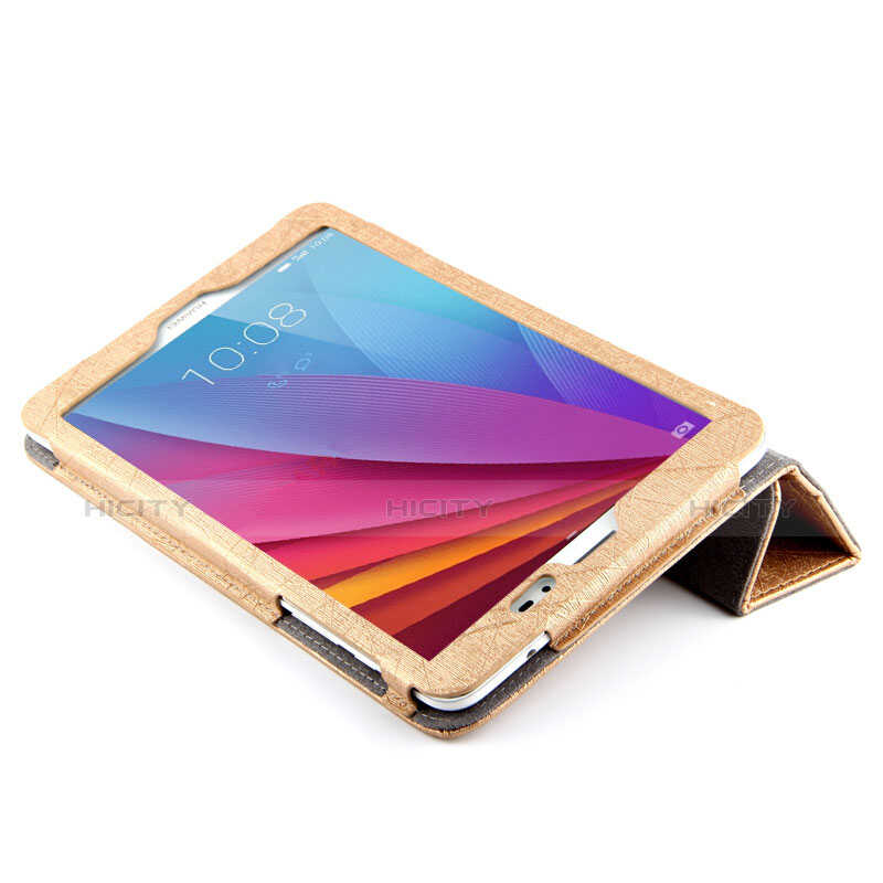 Schutzhülle Stand Tasche Leder L01 für Huawei Mediapad T1 7.0 T1-701 T1-701U Gold