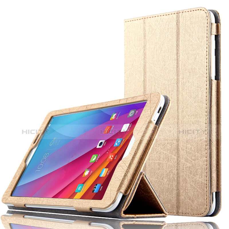 Schutzhülle Stand Tasche Leder L01 für Huawei Mediapad T1 7.0 T1-701 T1-701U Gold