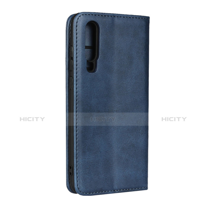 Schutzhülle Stand Tasche Leder L01 für Huawei P30 Blau