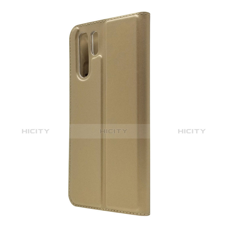 Schutzhülle Stand Tasche Leder L01 für Huawei P30 Pro New Edition Gold