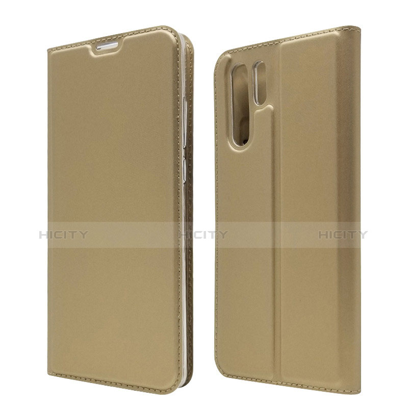 Schutzhülle Stand Tasche Leder L01 für Huawei P30 Pro New Edition Gold