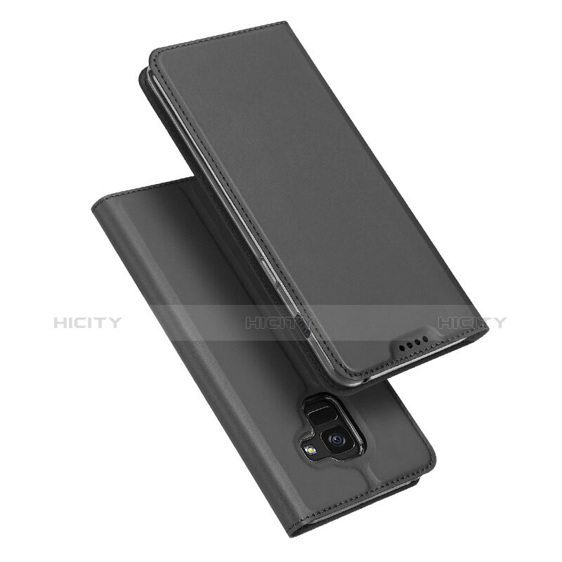 Schutzhülle Stand Tasche Leder L01 für Samsung Galaxy A5 (2018) A530F Schwarz