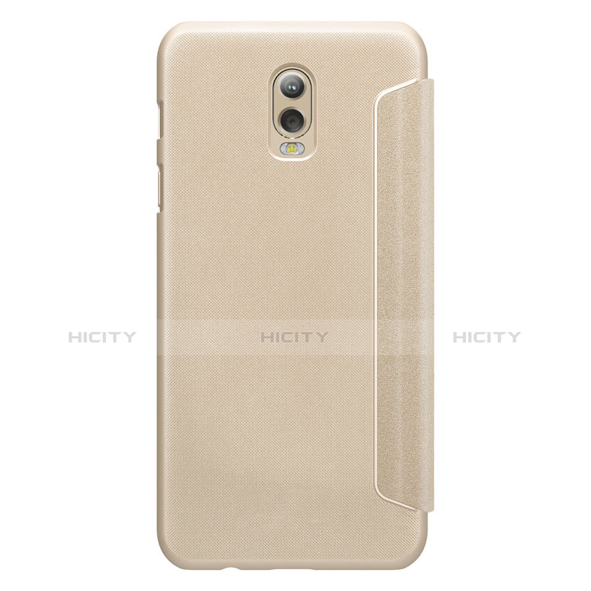 Schutzhülle Stand Tasche Leder L01 für Samsung Galaxy C7 (2017) Gold