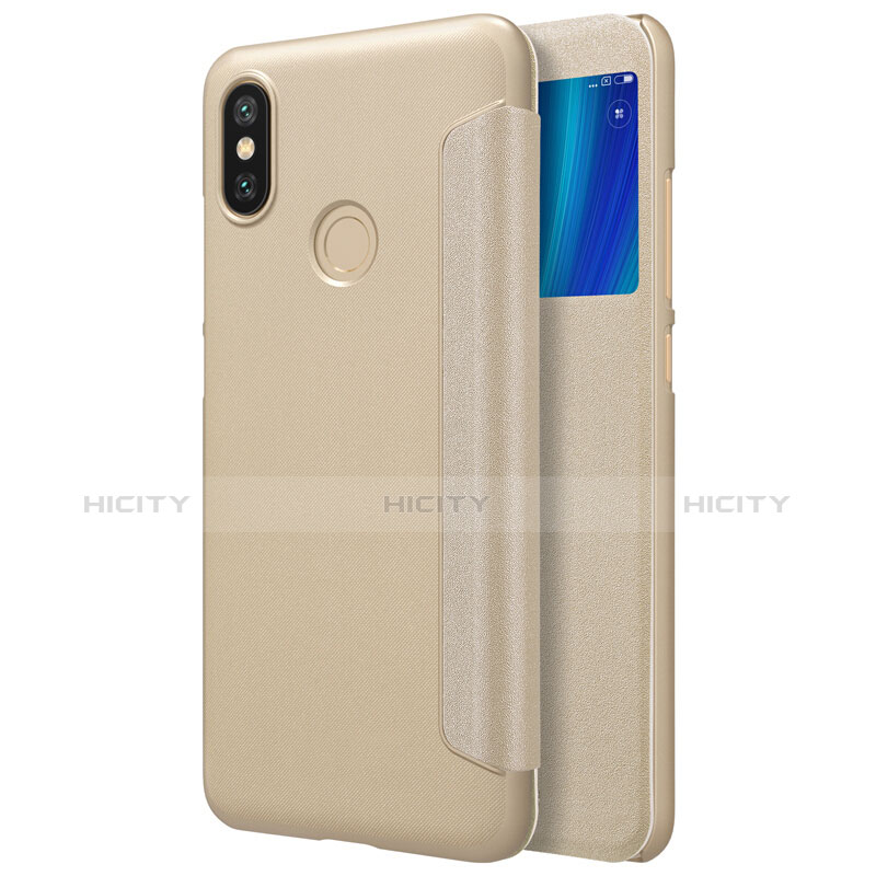 Schutzhülle Stand Tasche Leder L01 für Xiaomi Mi 6X Gold