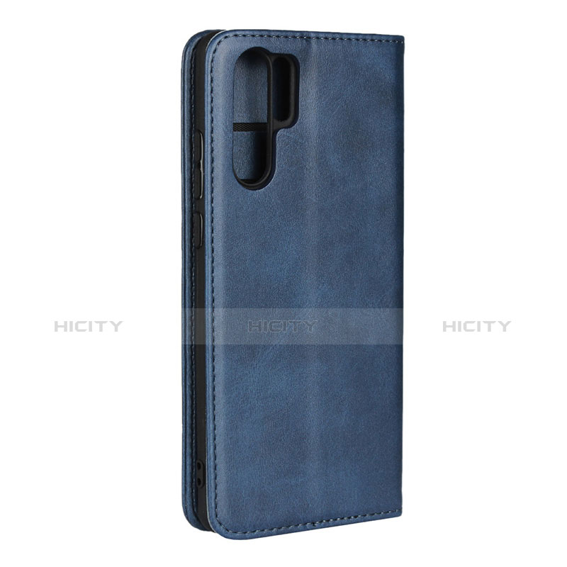 Schutzhülle Stand Tasche Leder L02 für Huawei P30 Pro New Edition Blau