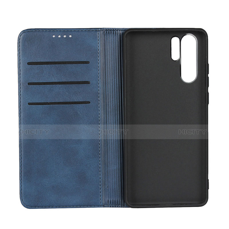 Schutzhülle Stand Tasche Leder L02 für Huawei P30 Pro New Edition Blau