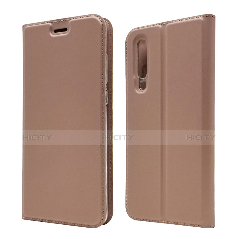 Schutzhülle Stand Tasche Leder L02 für Huawei P30 Rosegold groß