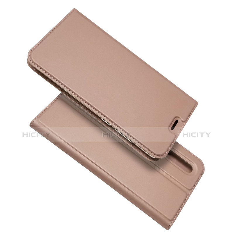 Schutzhülle Stand Tasche Leder L02 für Huawei P30 Rosegold groß