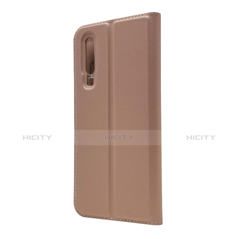 Schutzhülle Stand Tasche Leder L02 für Huawei P30 Rosegold groß