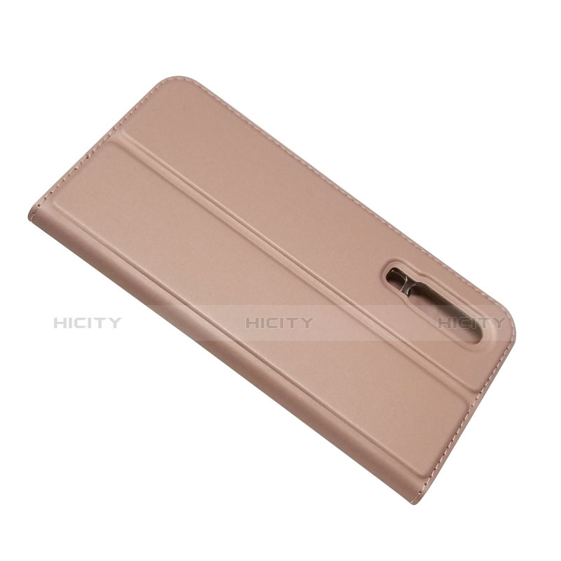 Schutzhülle Stand Tasche Leder L02 für Huawei P30 Rosegold groß