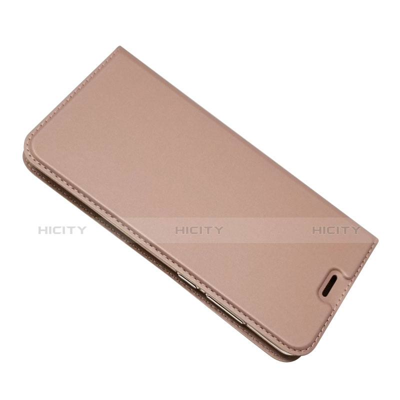 Schutzhülle Stand Tasche Leder L02 für Huawei P30 Rosegold groß