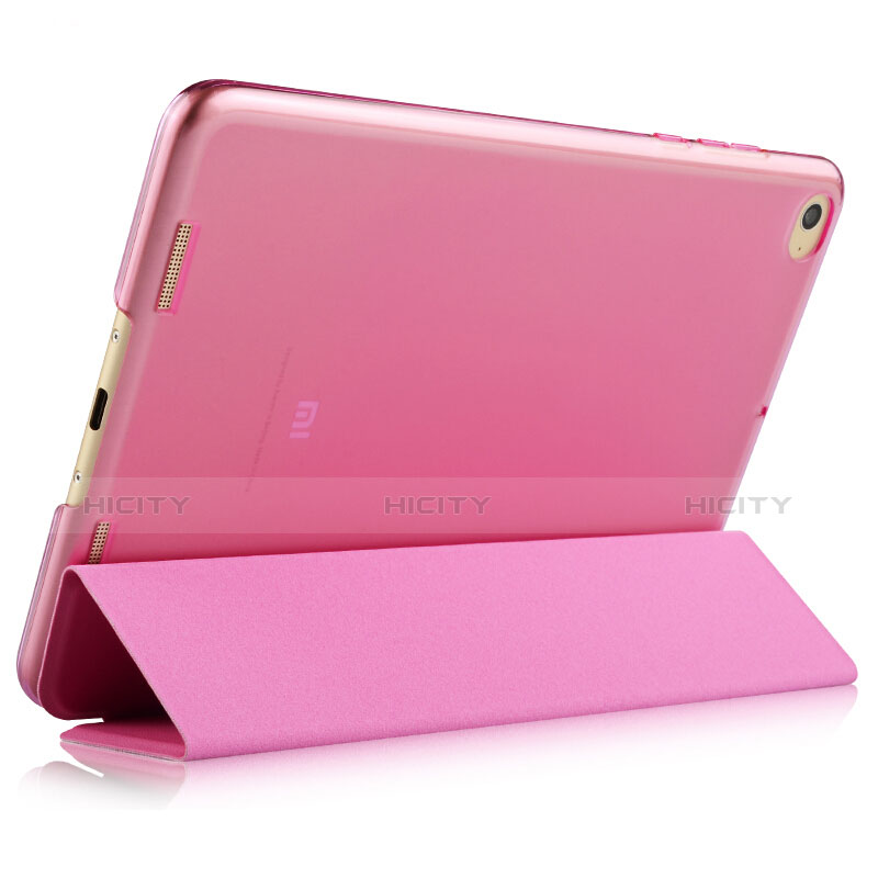 Schutzhülle Stand Tasche Leder L02 für Xiaomi Mi Pad 3 Rosa groß