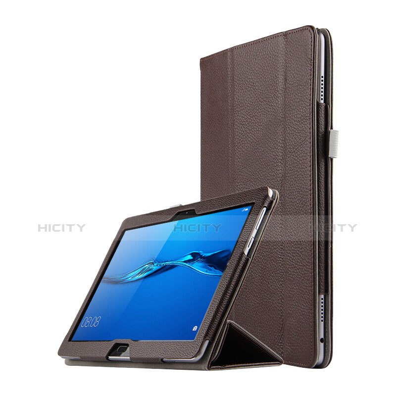 Schutzhülle Stand Tasche Leder L03 für Huawei MediaPad M3 Lite 10.1 BAH-W09 Braun