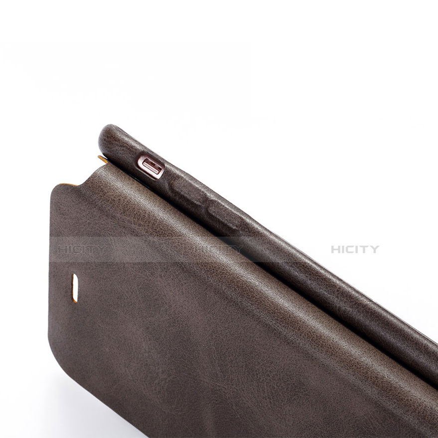 Schutzhülle Stand Tasche Leder L04 für Apple iPhone 6 Braun groß