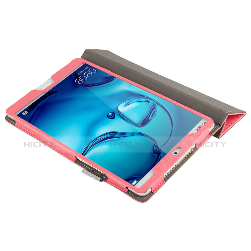 Schutzhülle Stand Tasche Leder L04 für Huawei Mediapad M3 8.4 BTV-DL09 BTV-W09 Rosa