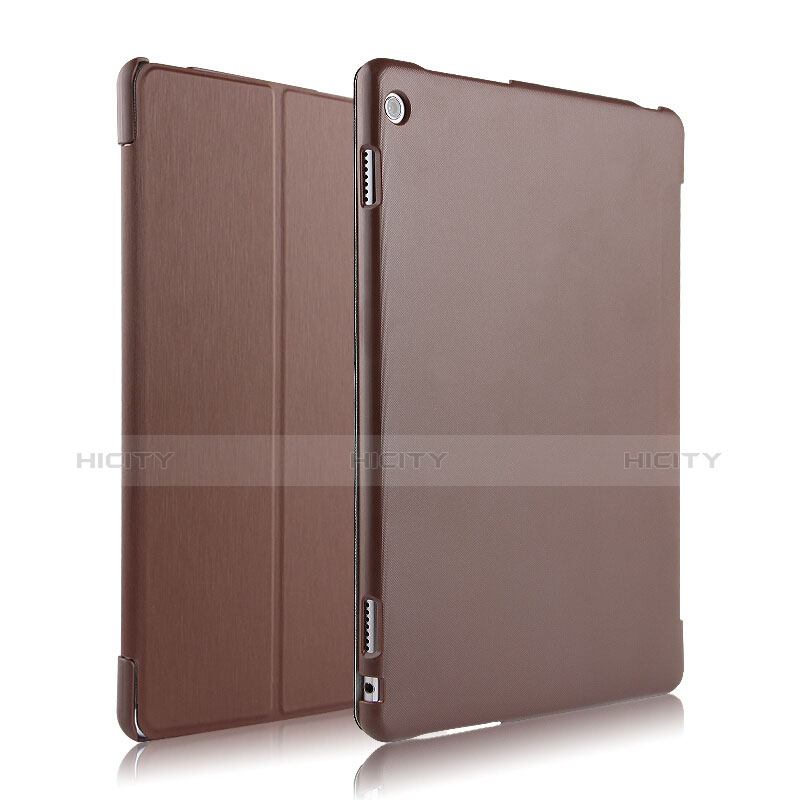 Schutzhülle Stand Tasche Leder L04 für Huawei MediaPad M3 Lite 10.1 BAH-W09 Braun