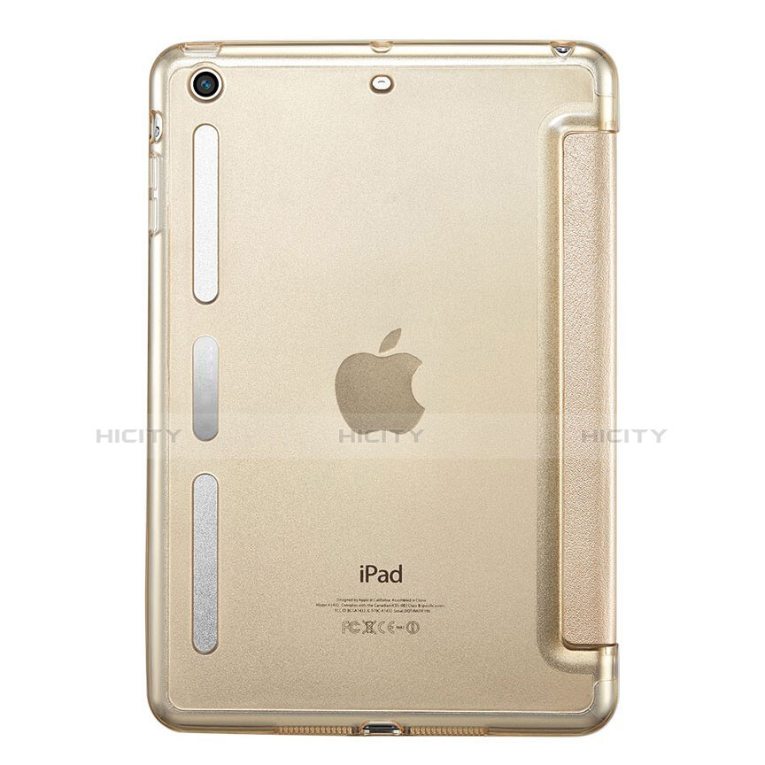 Schutzhülle Stand Tasche Leder L05 für Apple iPad Mini 2 Gold