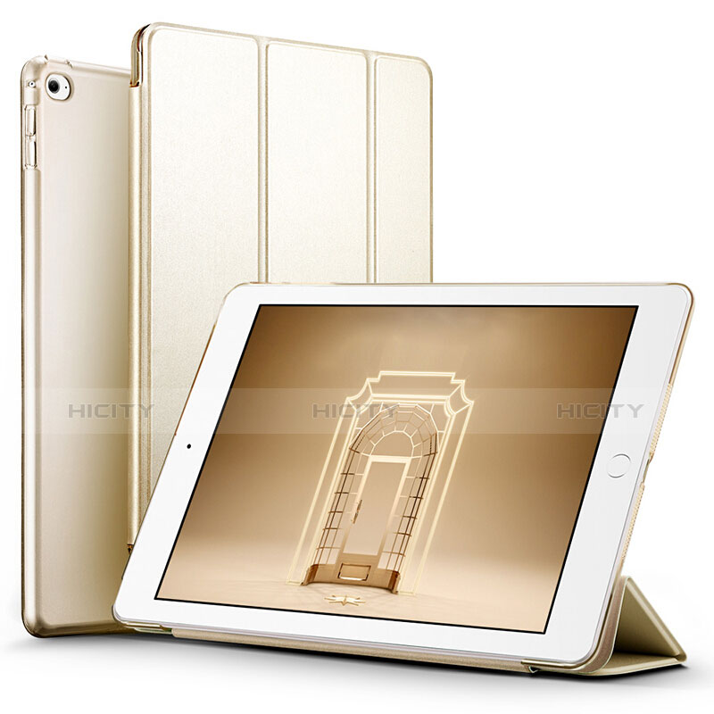 Schutzhülle Stand Tasche Leder L05 für Apple iPad Mini 4 Gold