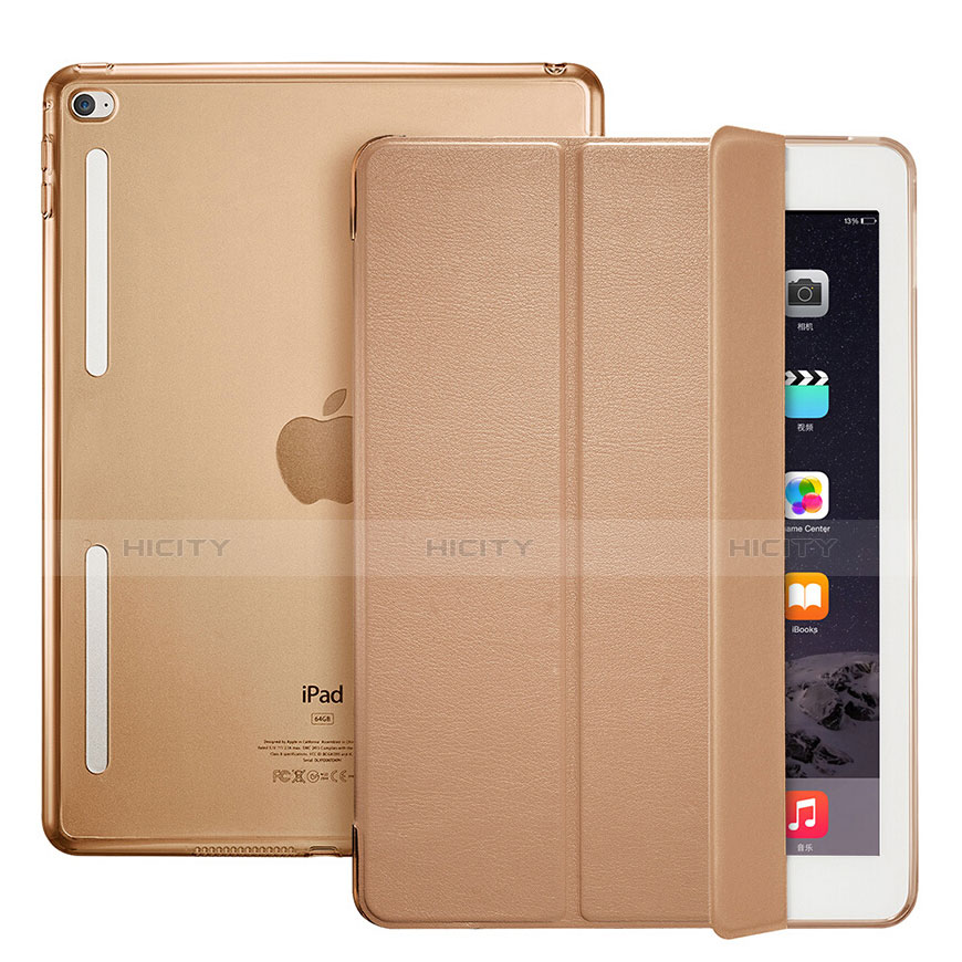 Schutzhülle Stand Tasche Leder L06 für Apple iPad Mini 4 Braun