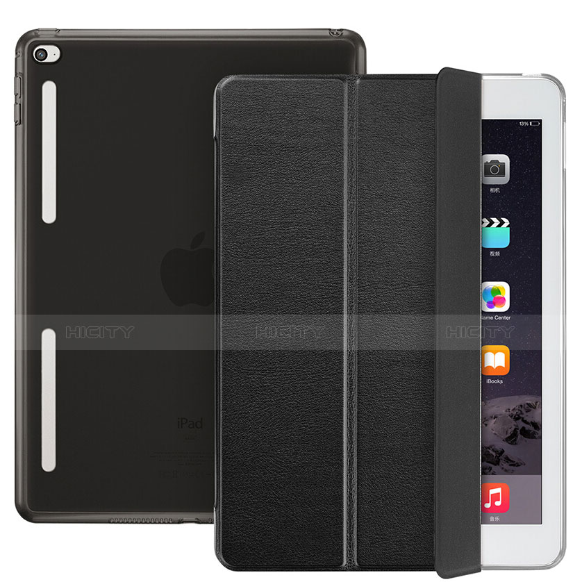 Schutzhülle Stand Tasche Leder L06 für Apple iPad Mini 4 Schwarz