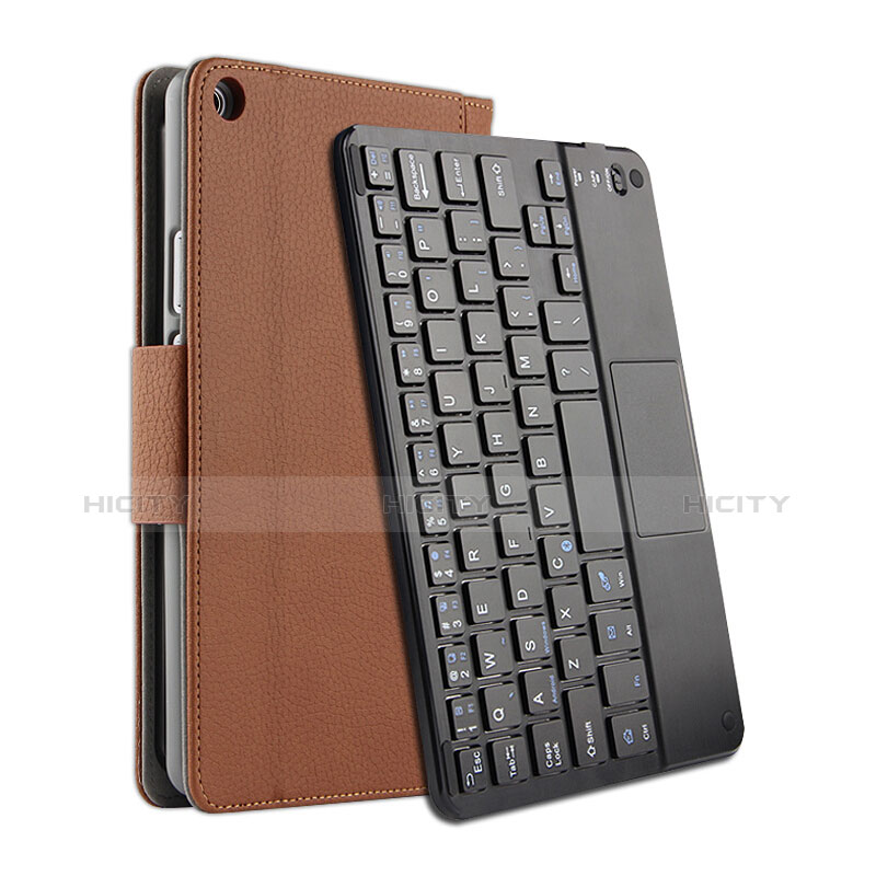 Schutzhülle Stand Tasche Leder mit Tastatur für Huawei MediaPad T3 8.0 KOB-W09 KOB-L09 Braun