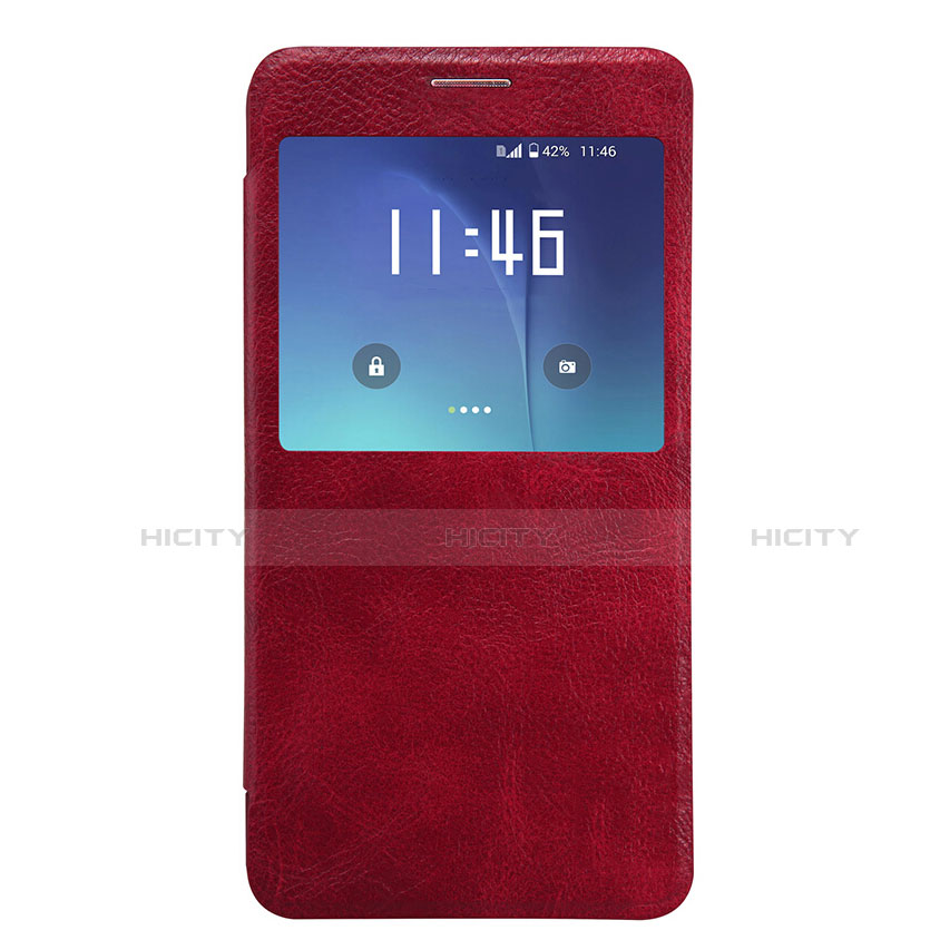 Schutzhülle Stand Tasche Leder U01 für Samsung Galaxy S7 Edge G935F Rot groß