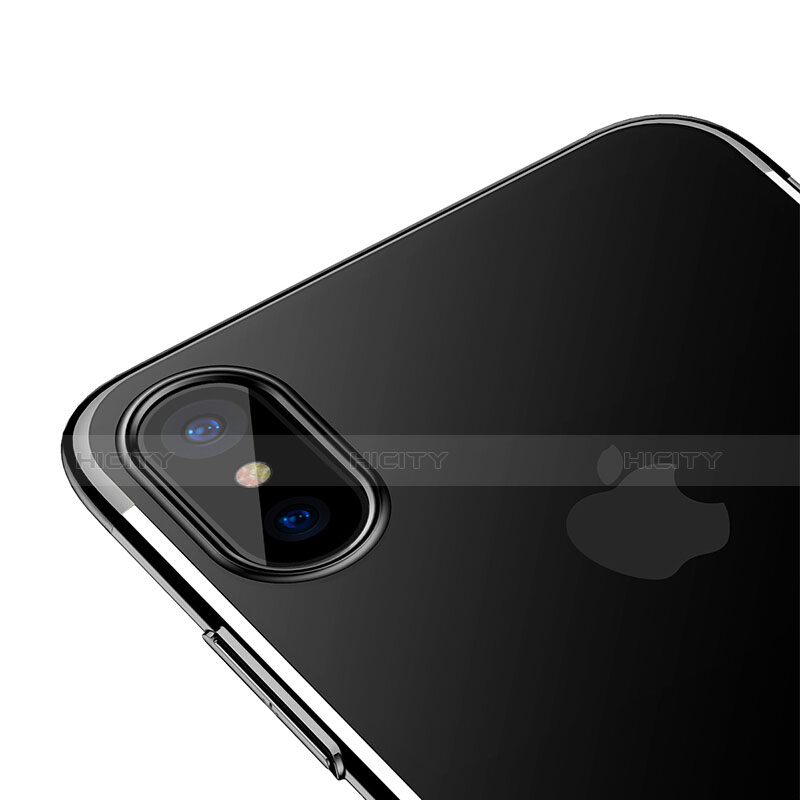 Schutzhülle Ultra Dünn Handyhülle Hülle Durchsichtig Transparent für Apple iPhone X Schwarz