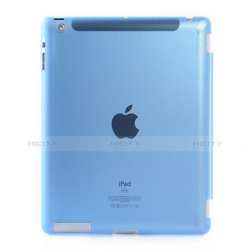 Schutzhülle Ultra Dünn Handyhülle Hülle Durchsichtig Transparent Matt für Apple iPad 2 Hellblau