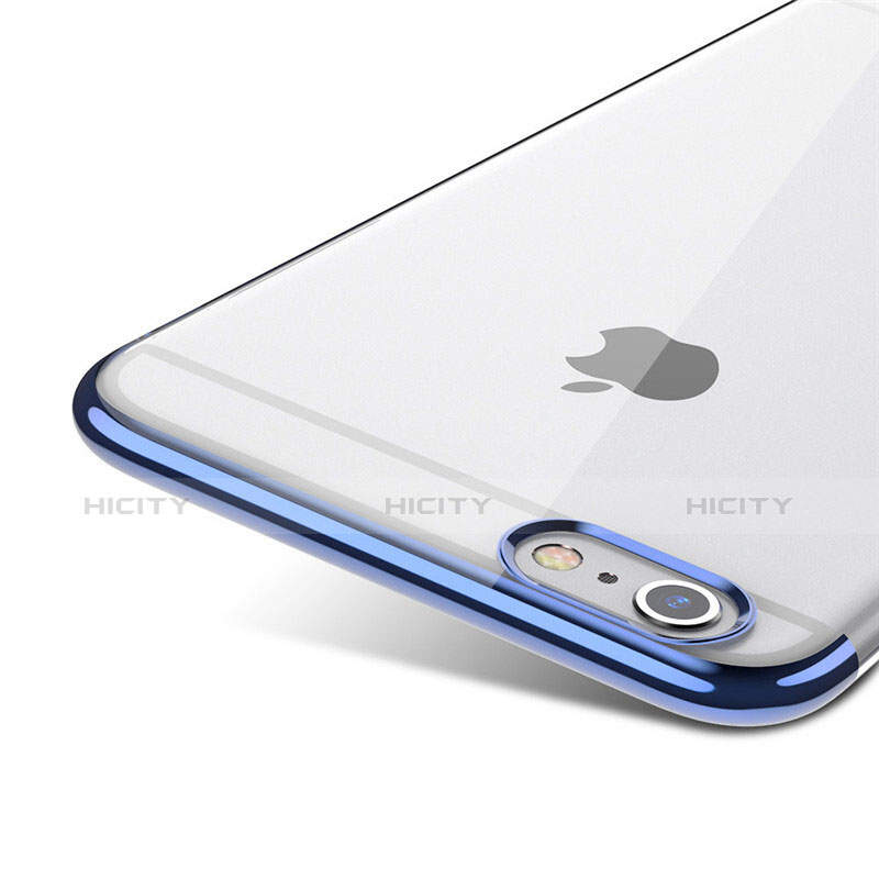 Schutzhülle Ultra Dünn Handyhülle Hülle Durchsichtig Transparent T01 für Apple iPhone 6 Plus Blau