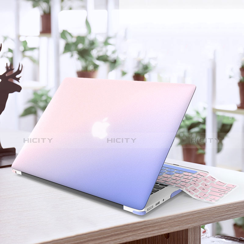 Schutzhülle Ultra Dünn Tasche Durchsichtig Transparent Matt für Apple MacBook Air 13.3 zoll (2018) Blau