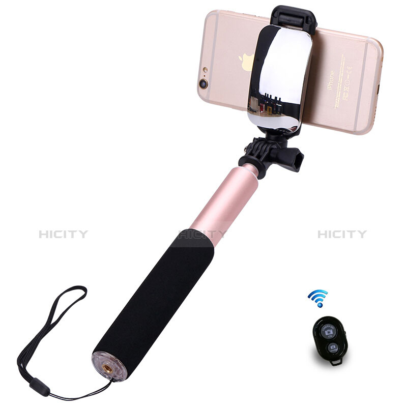 Selfie Stick Stange Bluetooth Teleskop Universal S13 Rosegold