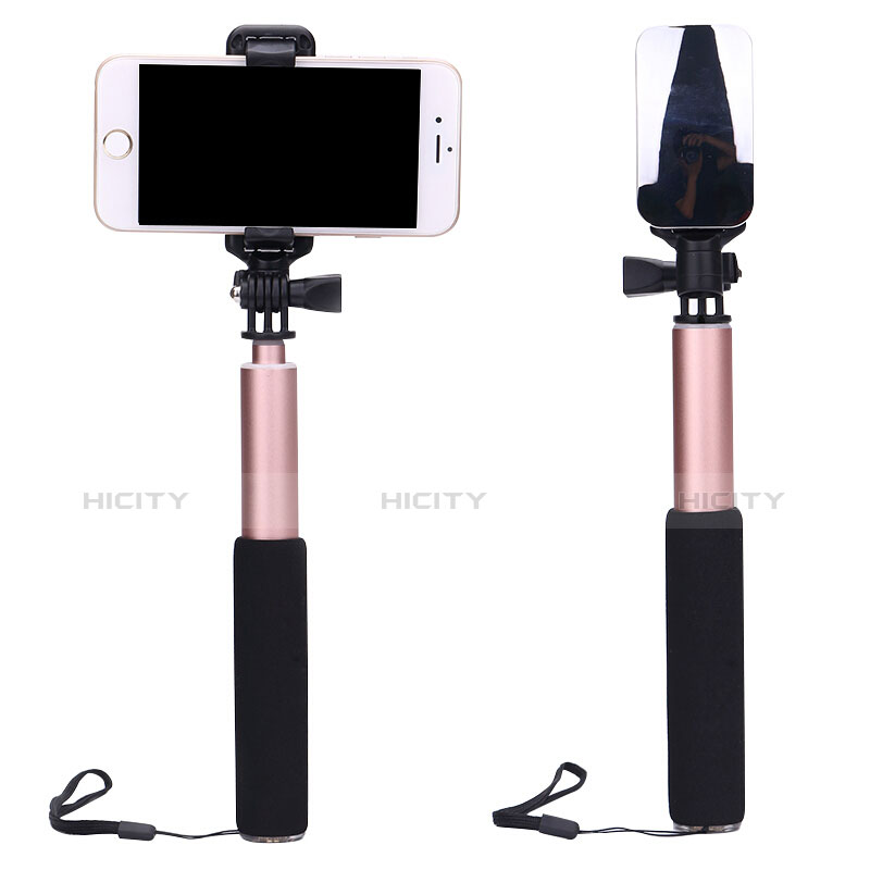 Selfie Stick Stange Bluetooth Teleskop Universal S13 Rosegold