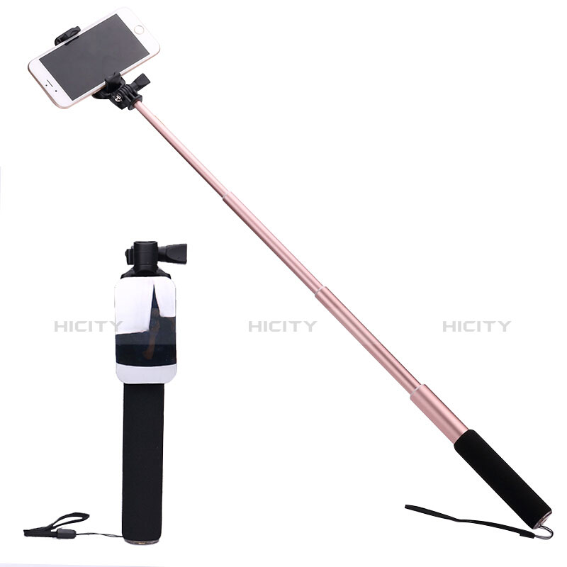 Selfie Stick Stange Bluetooth Teleskop Universal S13 Rosegold