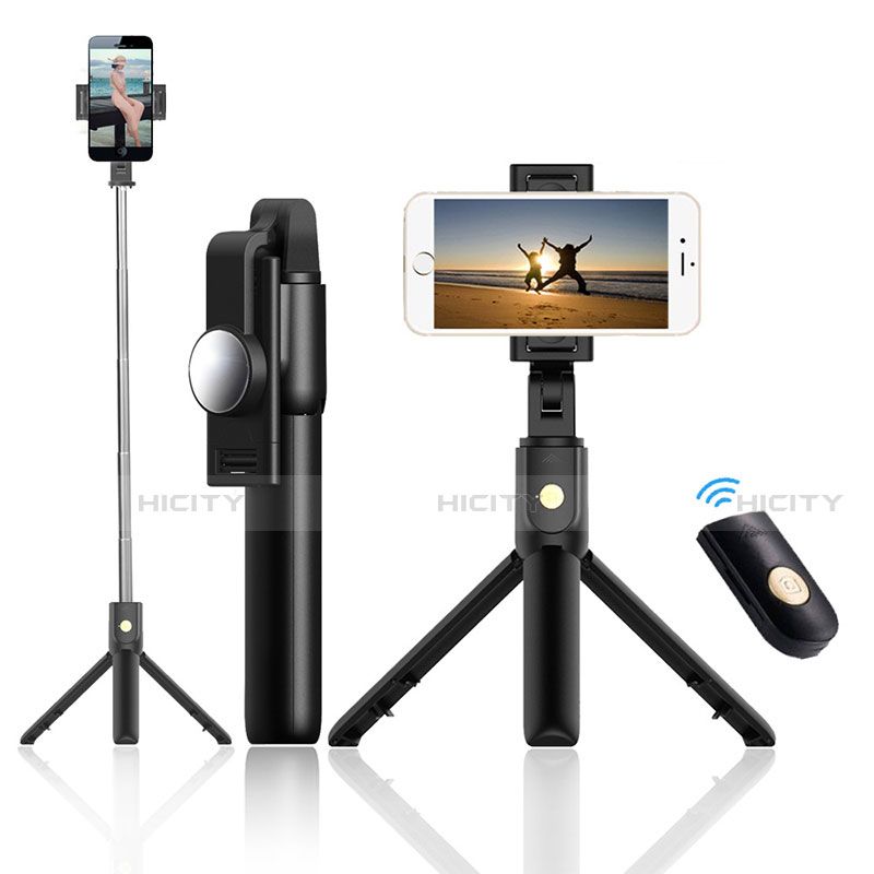 Selfie Stick Stange Stativ Bluetooth Teleskop Universal T22 Schwarz Plus