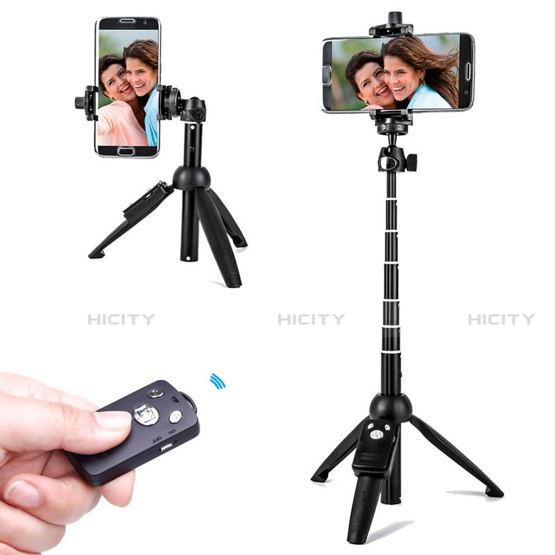 Selfie Stick Stange Stativ Bluetooth Teleskop Universal T24 Schwarz