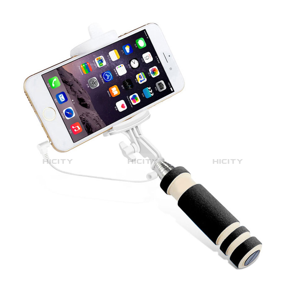 Selfie Stick Stange Verdrahtet Teleskop Universal S01 Schwarz