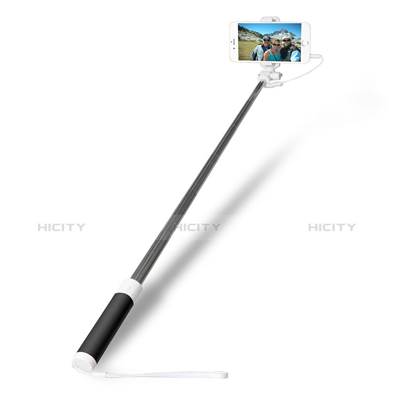 Selfie Stick Stange Verdrahtet Teleskop Universal S09 Schwarz