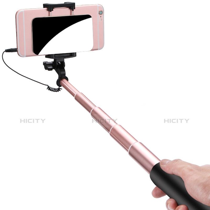 Selfie Stick Stange Verdrahtet Teleskop Universal S11 Rosegold