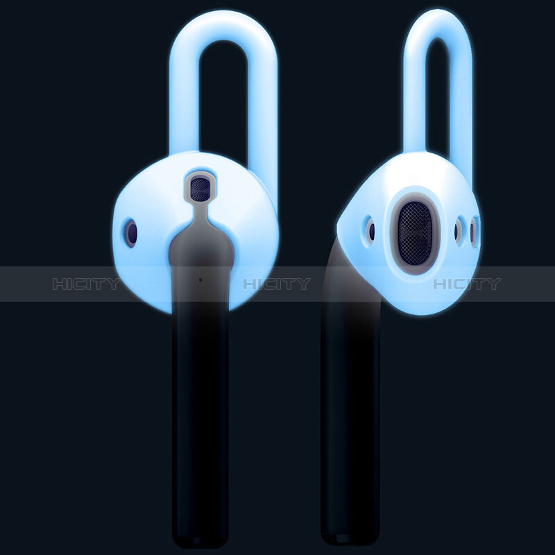 Silikon Hülle Gummi Schutzhülle Fluoreszenz für Apple AirPods Weiß