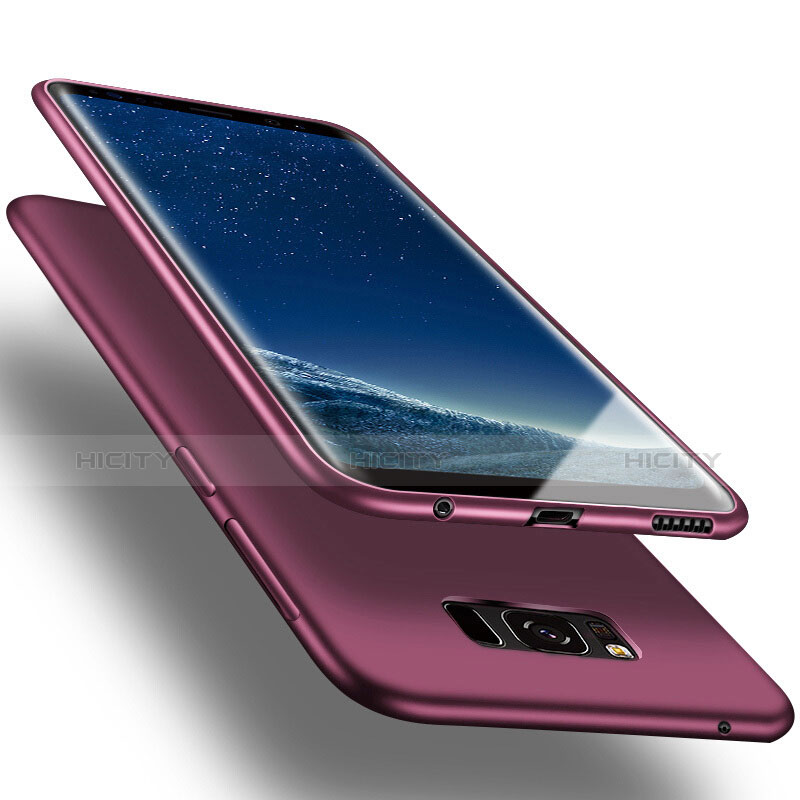 Silikon Hülle Gummi Schutzhülle für Samsung Galaxy S8 Plus Violett