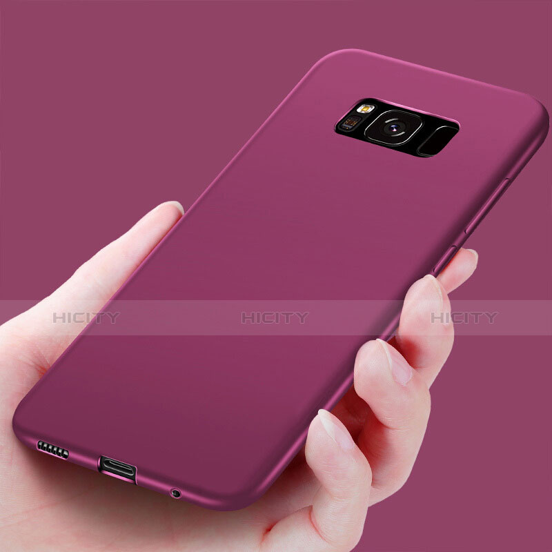 Silikon Hülle Gummi Schutzhülle für Samsung Galaxy S8 Plus Violett