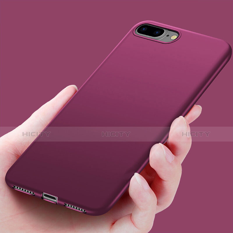 Silikon Hülle Gummi Schutzhülle Gel für Apple iPhone 7 Plus Violett