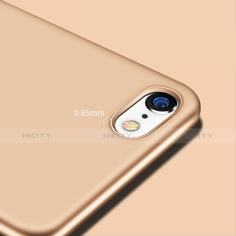 Silikon Hülle Gummi Schutzhülle Gel für Apple iPhone 8 Gold groß